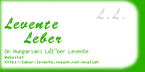 levente leber business card